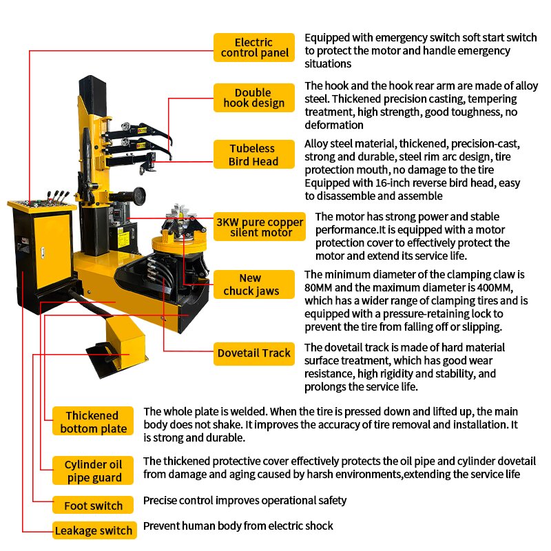 آلة إصلاح إطارات الشاحنات الكه - مراجعة Tire Changer Machine وسعره