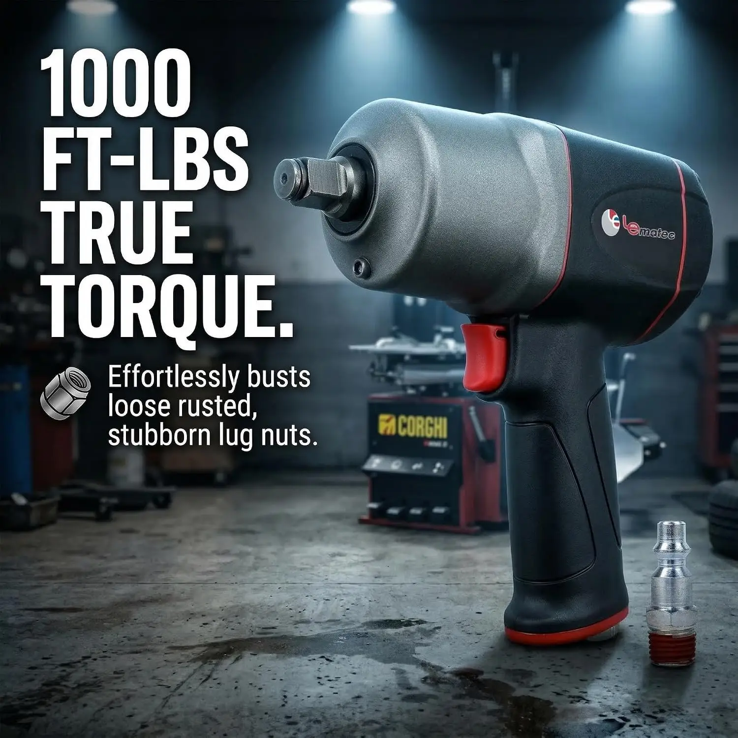 مفتاح ربط هوائي 1/2 بوصة بقوة  - مراجعة Pneumatic Impact Wrench وسعره