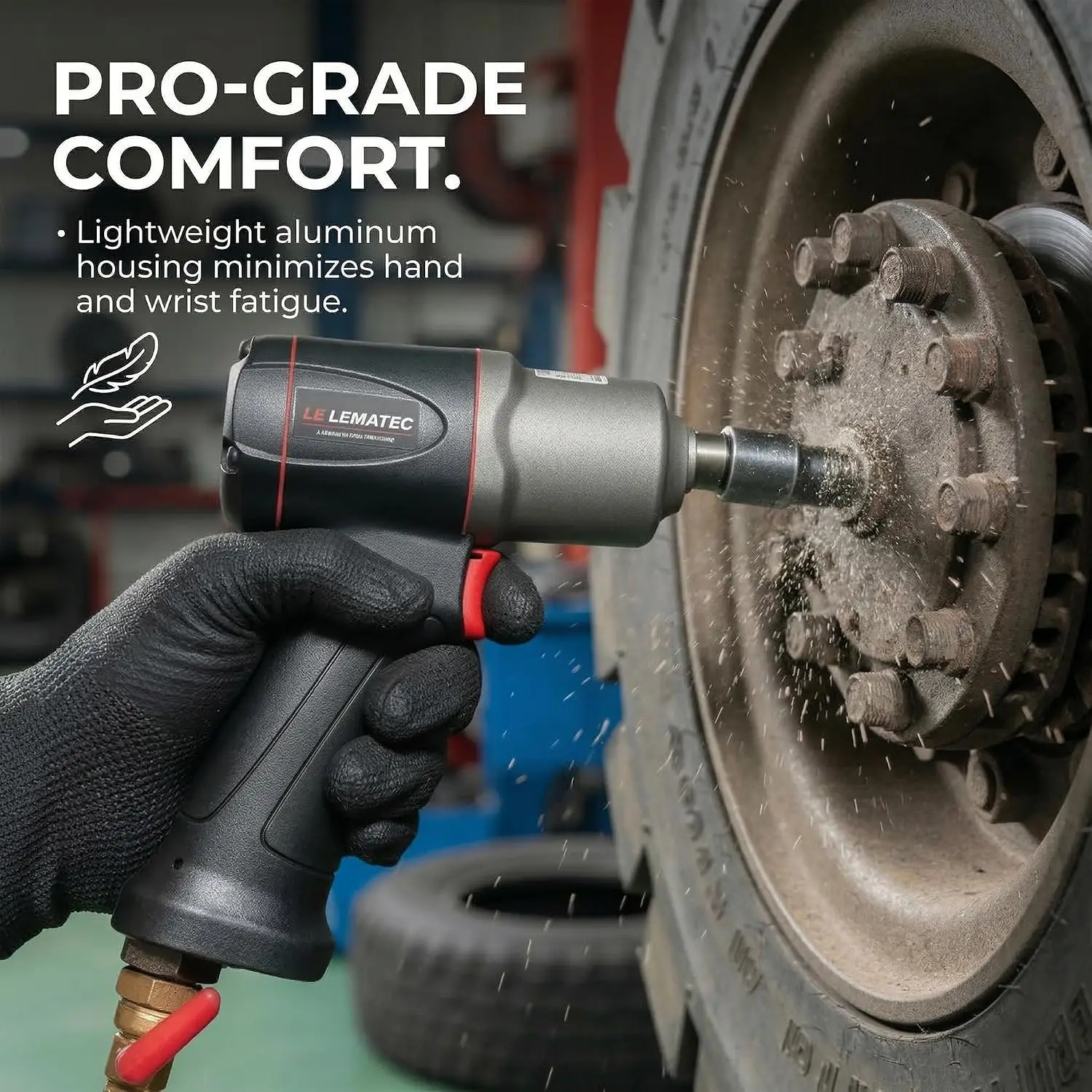 مفتاح ربط هوائي 1/2 بوصة بقوة  - مراجعة Pneumatic Impact Wrench وسعره